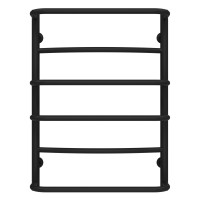 Рушникосушарка водяна Аквамікс П6 400х700 Deffi нержавіюча сталь (Чорний, Нижнє підключення)