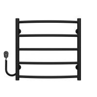 Рушникосушарка електрична Класік П5 500х500 Deffi нержавіюча сталь (Чорний, EF16, Ліве підключення)