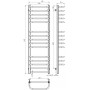 Рушникосушарка електрична Lux П15 400х1400 Deffi нержавіюча сталь (Хром, JD04, Праве підключення)