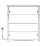 Рушникосушарка електрична Отель П5 400х600 Deffi нержавіюча сталь (Білий, EF16, Ліве підключення)