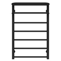 Рушникосушарка водяна Lux Hotel П7 400х800 Deffi нержавіюча сталь (Чорний, Бокове ліве підключення)