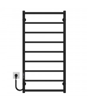 Рушникосушарка електрична Ladder П9 500х1000 Deffi нержавіюча сталь (Чорний, JD03, Ліве підключення)