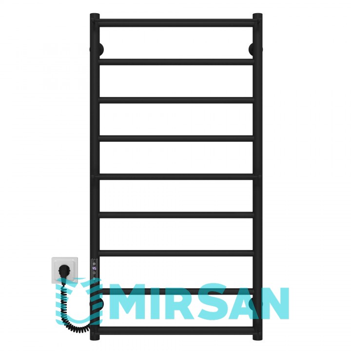 Рушникосушарка електрична Ladder П9 500х1000 Deffi нержавіюча сталь (Чорний, JD03, Ліве підключення)