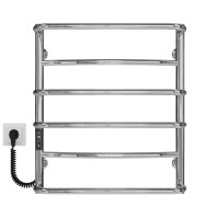 Рушникосушарка електрична Аквамікс П6 500х600 Deffi нержавіюча сталь (Хром, JD03, Ліве підключення)