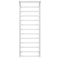 Рушникосушарка водяна Трапеція з полицею П13 500х1400 Deffi нержавіюча сталь (Білий, Нижнє підключення)