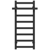 Рушникосушарка водяна Nicolе П8 300х800 Deffi нержавіюча сталь (Чорний, Бокове праве підключення)