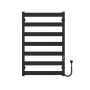 Рушникосушарка електрична Harmony П7 500х800 Deffi фарбована сталь (Чорний, JD04, Праве підключення)