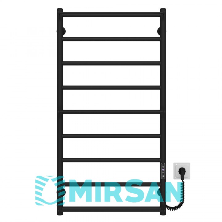 Рушникосушарка електрична Ladder П9 500х1000 Deffi нержавіюча сталь (Чорний, JD03, Праве підключення)