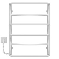 Рушникосушарка електрична Аквамікс П6 400х700 Deffi нержавіюча сталь (Білий, WD03, Ліве підключення)