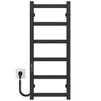 Рушникосушарка електрична Avast П6 400х800 Deffi фарбована сталь (Чорний, JD04, Ліве підключення)