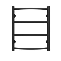 Рушникосушарка водяна Класік П4 400х500 Deffi нержавіюча сталь (Чорний, Нижнє підключення)