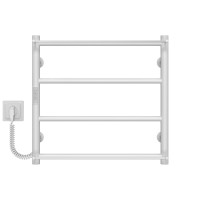 Рушникосушарка електрична Ladder П4 400х500 Deffi нержавіюча сталь (Білий, WD03, Ліве підключення)