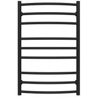 Рушникосушарка водяна Класік Еліт П9 500х800 Deffi нержавіюча сталь (Чорний, Бокове праве підключення)