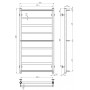 Рушникосушарка водяна Ladder П9 500х1000 Deffi нержавіюча сталь (Хром, Бокове праве підключення)