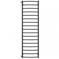 Рушникосушарка водяна Класік П17 500х1800 Deffi нержавіюча сталь (Чорний, Бокове ліве підключення)