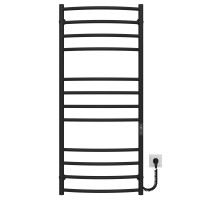 Рушникосушарка електрична Класік Еліт П12 400х1200 Deffi нержавіюча сталь (Чорний, JD03, Праве підключення)