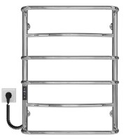 Рушникосушарка електрична Аквамікс П6 400х700 Deffi нержавіюча сталь (Хром, JD03, Ліве підключення)