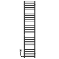 Рушникосушарка електрична Lima П25 300х1600 Deffi нержавіюча сталь (Чорний, JD04, Ліве підключення)