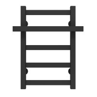 Рушникосушарка водяна Nicolе П5 300х500 Deffi нержавіюча сталь (Чорний, Нижнє підключення)