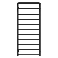 Рушникосушарка водяна Lux Hotel П11 400х1200 Deffi нержавіюча сталь (Чорний, Бокове ліве підключення)