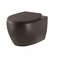Devit 3020155B ACQUA NEW Унітаз підвісний безобідковий, тонка кришка soft-close, quickfix, чорний матовий( 2пак)