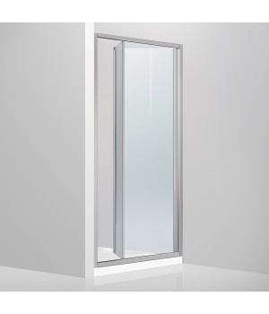 Душевая дверь в нишу Devit Fresh FEN9210 раздвижная, би-фолд - 100*190 - хром/прозрачное стекло