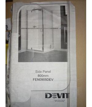 Панель бічна до душової кабіни 80 cм Devit FEN 0905DEV SHINE хром/прозоре скло