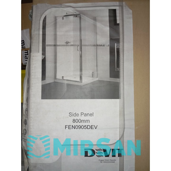 Панель бічна до душової кабіни 80 cм Devit FEN 0905DEV SHINE хром/прозоре скло