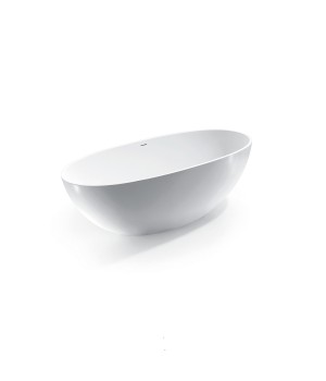 Devit 18090155W ACQUA Ванна окремостояча з штучного каменю, білий матовий колір 1800x930x560