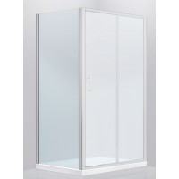 Панель боковая Devit Fresh, универсальная, 90x190 хром/прозрачное стекло FEN8290
