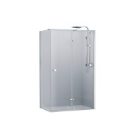 Devit FEN2110R UP Кабіна душова, квадратна,права, розпашна, колір - хром, 90х90, без піддона, скло прозоре