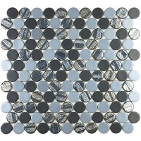 Мозаїка 30,1*31,3 Aqua Black Blend Circle VIDREPUR