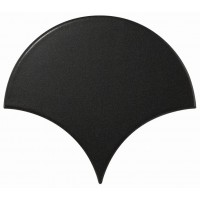 Плитка 10,6*12 Scale Fan Black Matt Equipe
