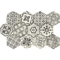 Плитка 21*18.2 Eden Esagona Decoro Romance Bianco Ragno