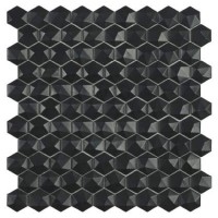 Мозаїка 31,5*31,5 Matt Black Hex 903 D VIDREPUR