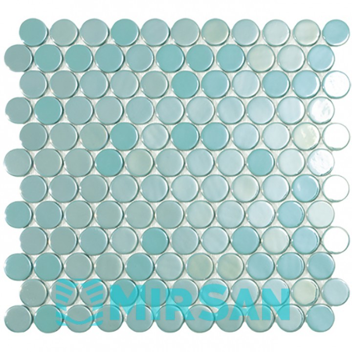 Мозаїка 30,1*31,3 Br Turquoise Circle 6001C VIDREPUR