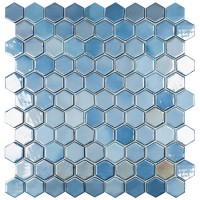 Мозаїка 31,5*31,5 Lux Dark Blue Hex 6004H VIDREPUR