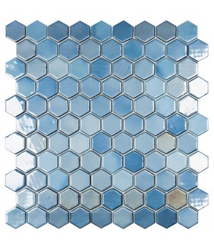 Мозаїка 31,5*31,5 Lux Dark Blue Hex 6004H VIDREPUR