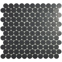 Мозаїка 30,1*31,3 Matt Black Circle 6108C VIDREPUR