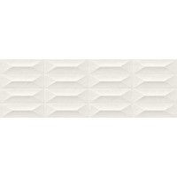 Плитка 30*90 Tempera Bianco Strutt Trape R6Zz Ragno