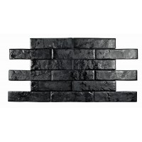 Плитка 7*28 Brick Wall Negro Pamesa