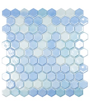 Мозаїка 31,5*31,5 Lux Light Blue Hex 403H VIDREPUR