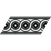 Плитка 9*20,5 Chevron Patchwork B&w Izquierdo 23210 Equipe