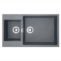 Гранитная мойка Quadro 86x50x15 Titanium Fabiano
