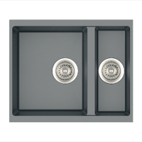 Гранітна мийка Quadro 56x46x15 Titanium Fabiano