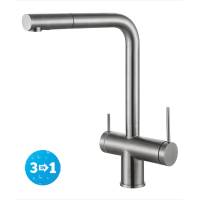 Комбинированный смеситель FKM 31.14 SS Inox Fabiano