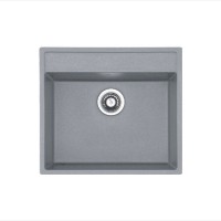 Гранитная мойка Quadro 56x51 Grey Metallic Fabiano
