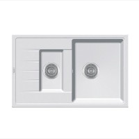 Гранитная мойка Classic 78x50x15 Alpine White Fabiano