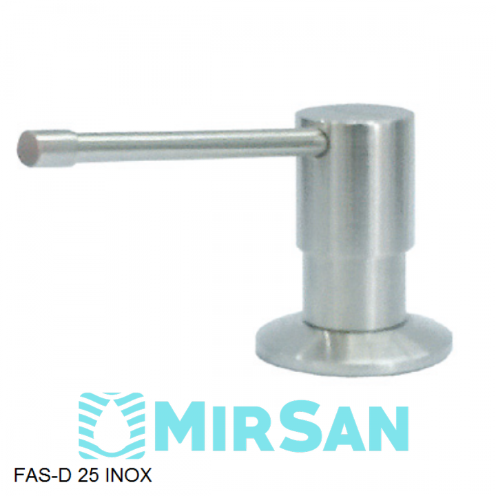 Кухонный дозатор моющего средства латунь,нержавеющая сталь,пластик FAS-D 25 Inox Fabiano