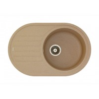 Гранітна мийка Arc 77x50 Beige Fabiano